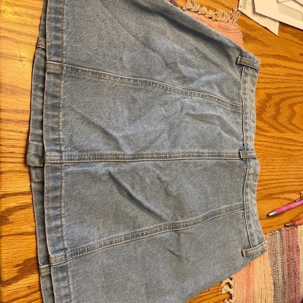 Forever 21 Button Up Mini Denim Skirt - Picture 2 of 4